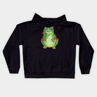 Big confused tropical frog Kids Hoodie